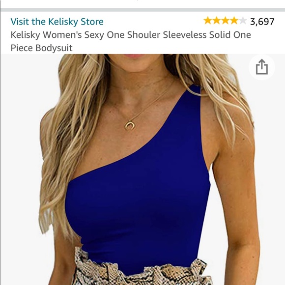 NWOT one shoulder sleeveless body suit - Picture 1 of 4